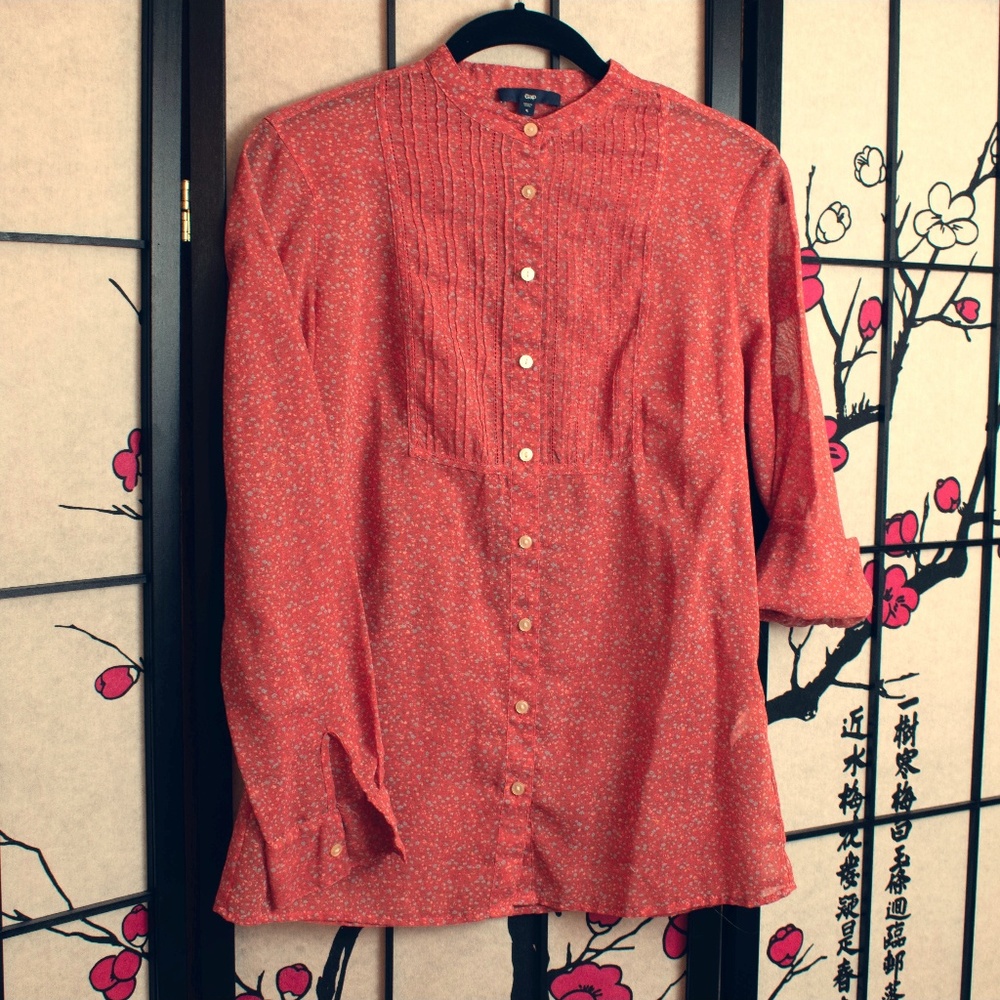 GAP-Sheer Floral  Blouse